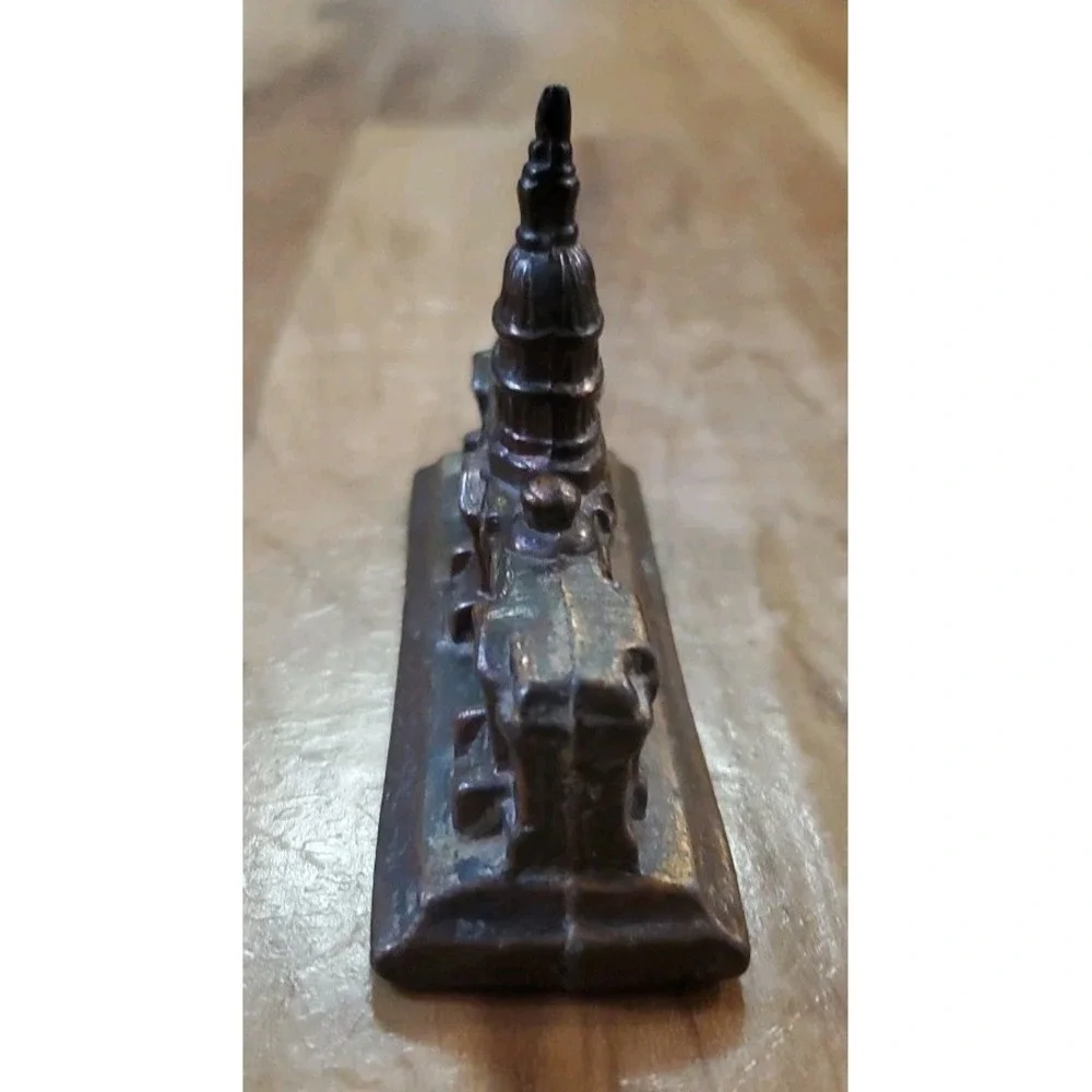 Vintage Bronze Paperweight The Capitol Building Washington DC Souvenir Trinket‎